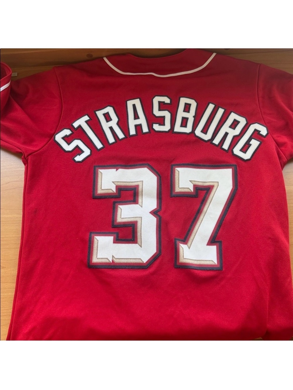 Stephen Strasburg red #37 Washington nationals jersey embroidered majestic